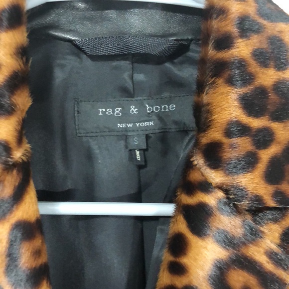 Rag & Bone Sigrid leopard calf hair jacket - Picture 2 of 8